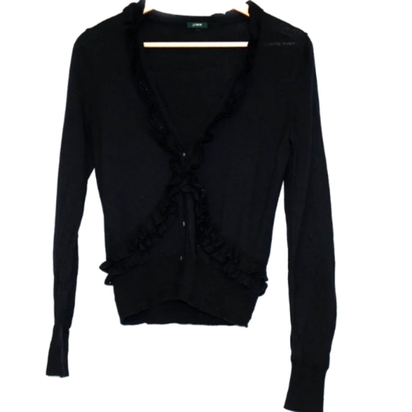J. Crew Sweaters J Crew Button Up 0 Merino Wool Cardigan Black With